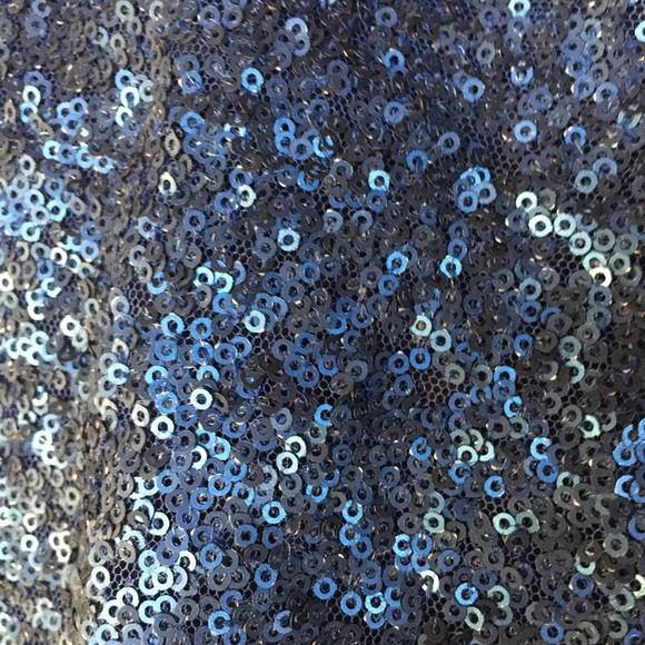 MINKPINK Blue Sequin Fit and Flare Skirt - Picture 3 of 9